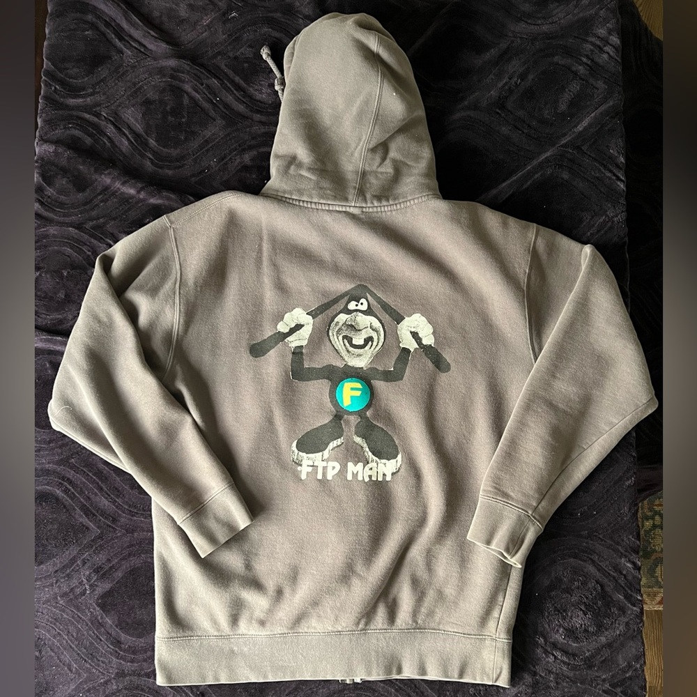 FTP / THE NOID - MENS X-LARGE GREY ZIP UP HOODIE